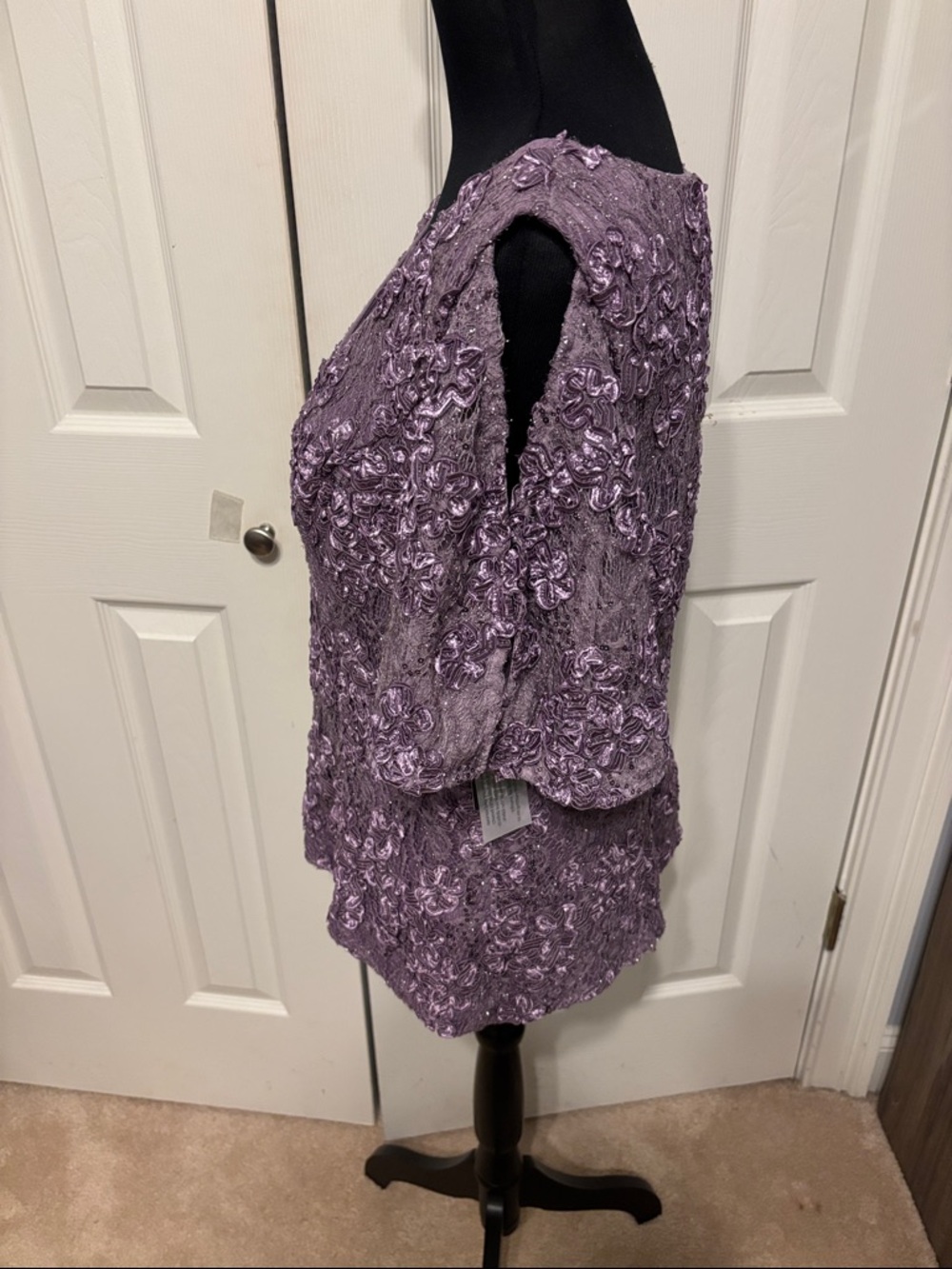Alex Evenings Embroidered Sequin Top - Picture 6 of 11